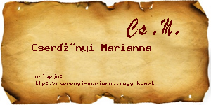 Cserényi Marianna névjegykártya