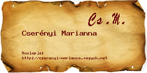 Cserényi Marianna névjegykártya