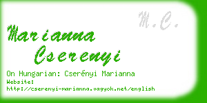 marianna cserenyi business card