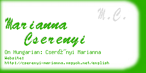 marianna cserenyi business card